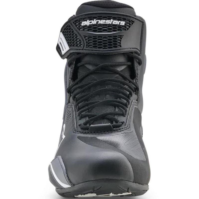 Alpinestars Faster-4 Drystar mootorrattasaapad must-tumehall-valge