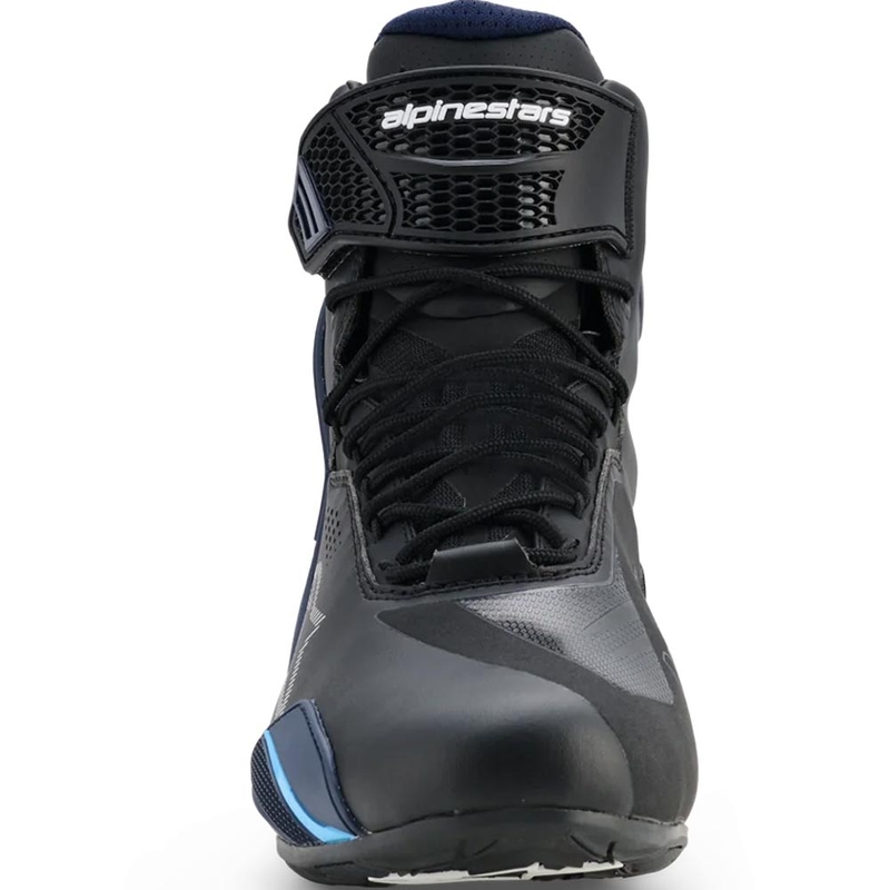 Alpinestars Faster-4 Drystar mootorrattasaapad must-sinine-valge