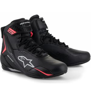Alpinestars Stella Faster-4 Drystar naiste mootorrattasaapad must-hall-punane