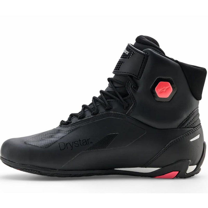 Alpinestars Stella Faster-4 Drystar naiste mootorrattasaapad must-hall-punane