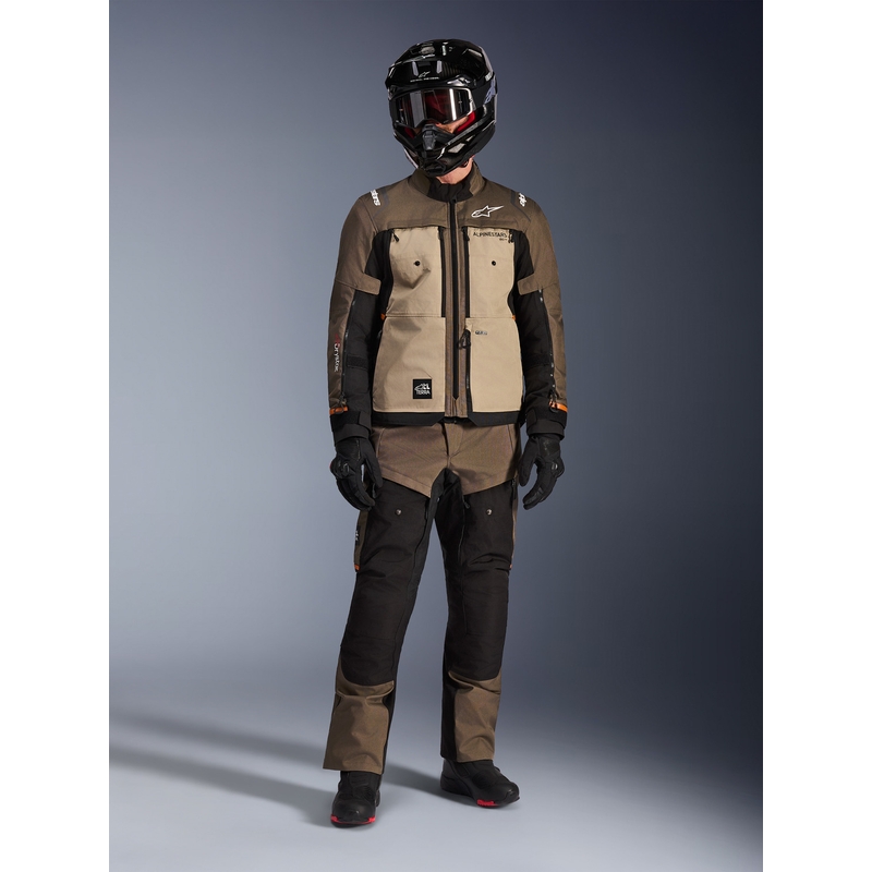 Alpinestars Cusco Drystar mootorratta jope pruun-must