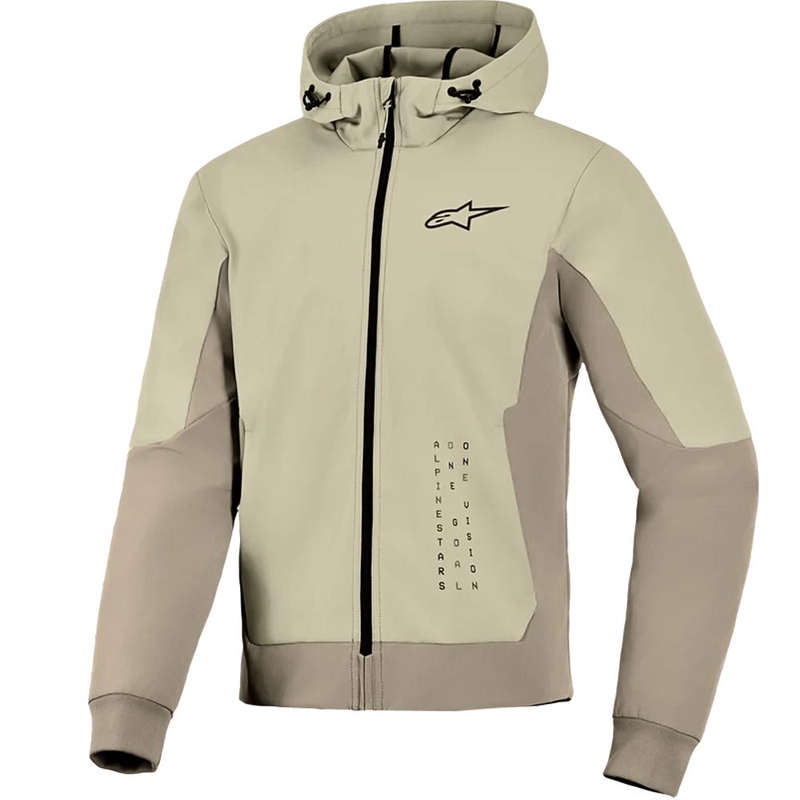 Alpinestars Radium Tech kapuutsiga liiva-pruun mootorratta dressipluus