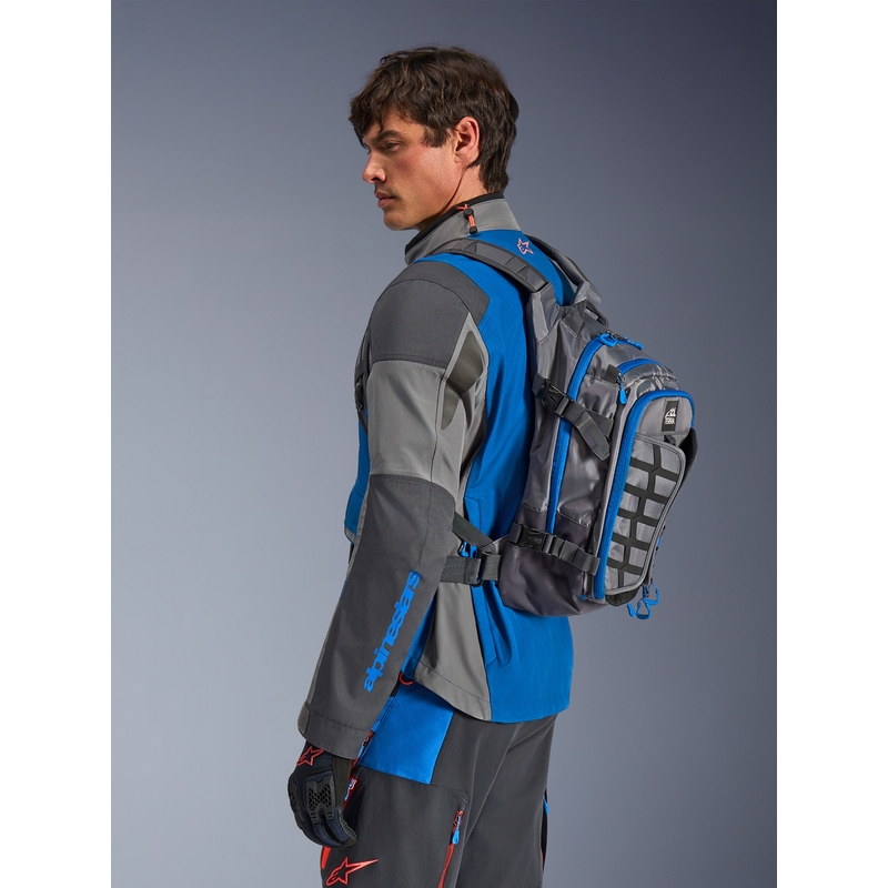 Alpinestars AT-15 mootorratta seljakott tumehall-hall-sinine 15 l