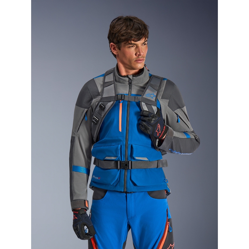 Alpinestars AT-15 mootorratta seljakott tumehall-hall-sinine 15 l