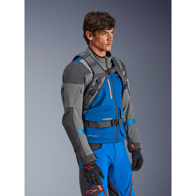 Alpinestars AT-15 mootorratta seljakott tumehall-hall-sinine 15 l