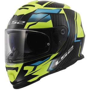 LS2 FF800 Storm II Tracker must-fluo kollane integreeritud mootorratta kiiver