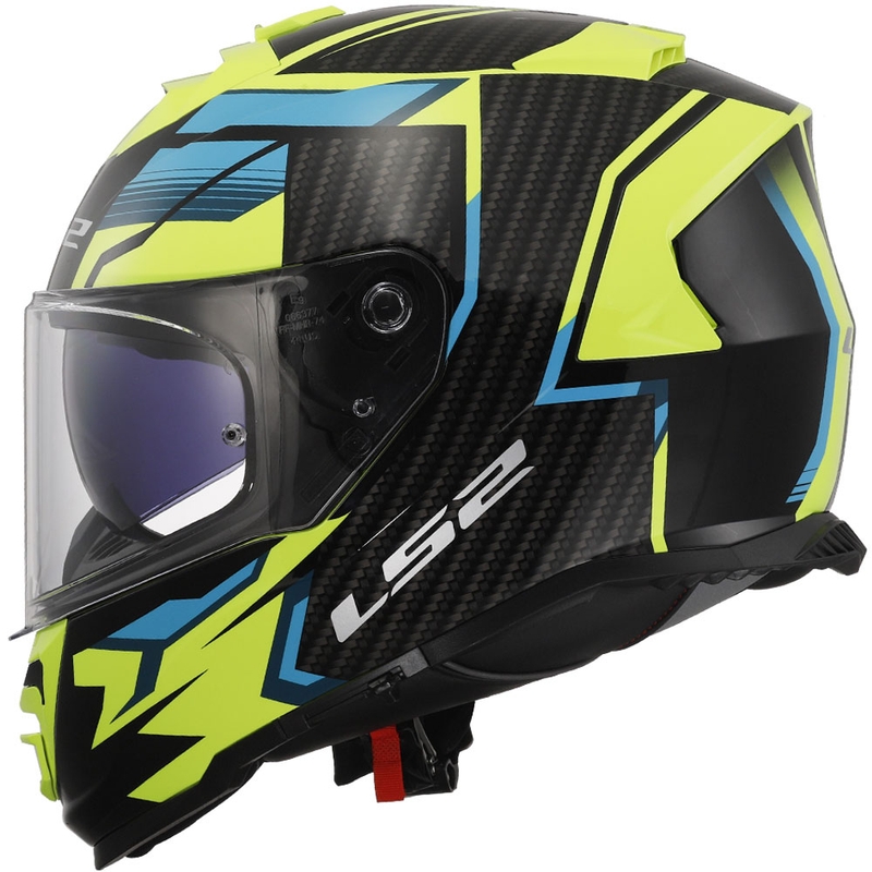 LS2 FF800 Storm II Tracker must-fluo kollane integreeritud mootorratta kiiver