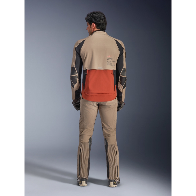 Alpinestars AMT-8 Stretch Drystar XF mootorratta jope pruun-oranž-must