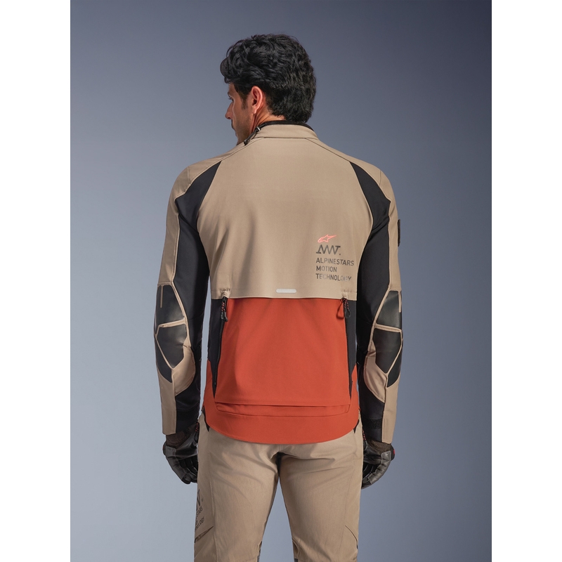 Alpinestars AMT-8 Stretch Drystar XF mootorratta jope pruun-oranž-must