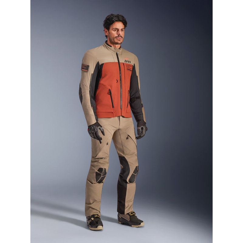 Alpinestars AMT-8 Stretch Drystar XF mootorratta jope pruun-oranž-must