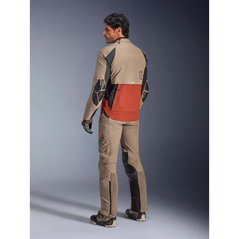 Alpinestars AMT-8 Stretch Drystar XF mootorratta jope pruun-oranž-must