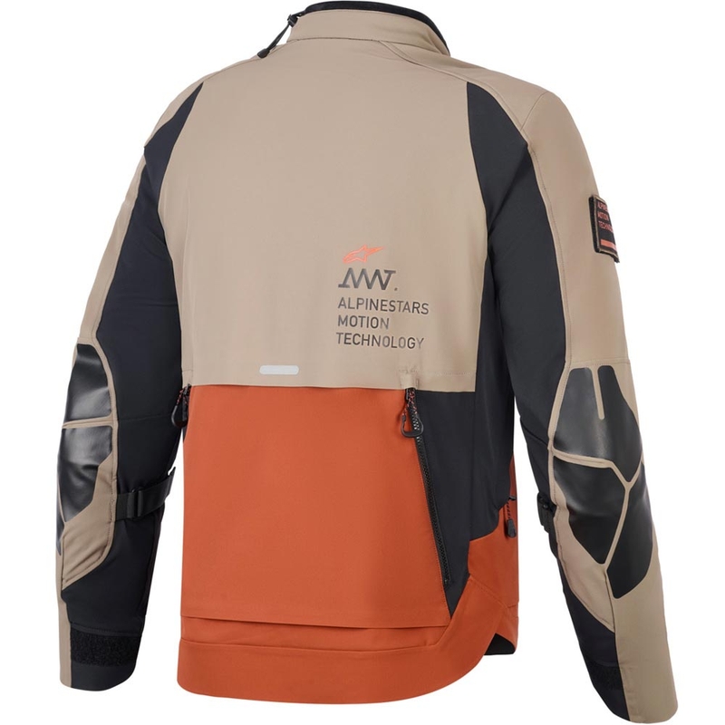 Alpinestars AMT-8 Stretch Drystar XF mootorratta jope pruun-oranž-must