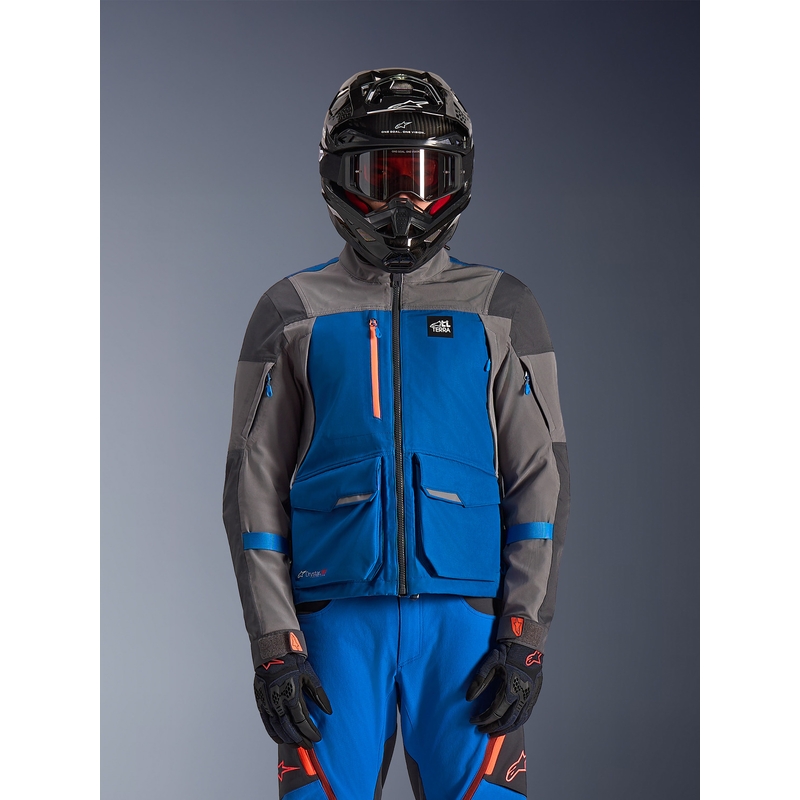 Alpinestars Maxdura Drystar XF mootorratta jope sinine-tumehall