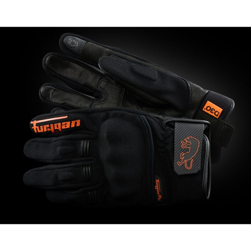 Furygan Jet D3O Evo mootorratta kindad must-oranžid