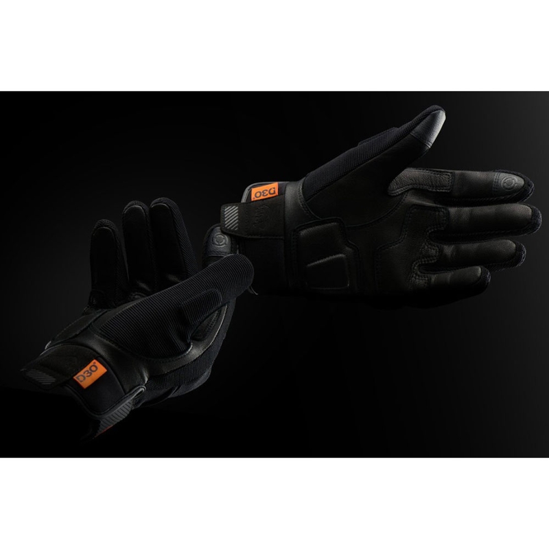 Furygan Jet D3O Evo mootorratta kindad must-oranžid