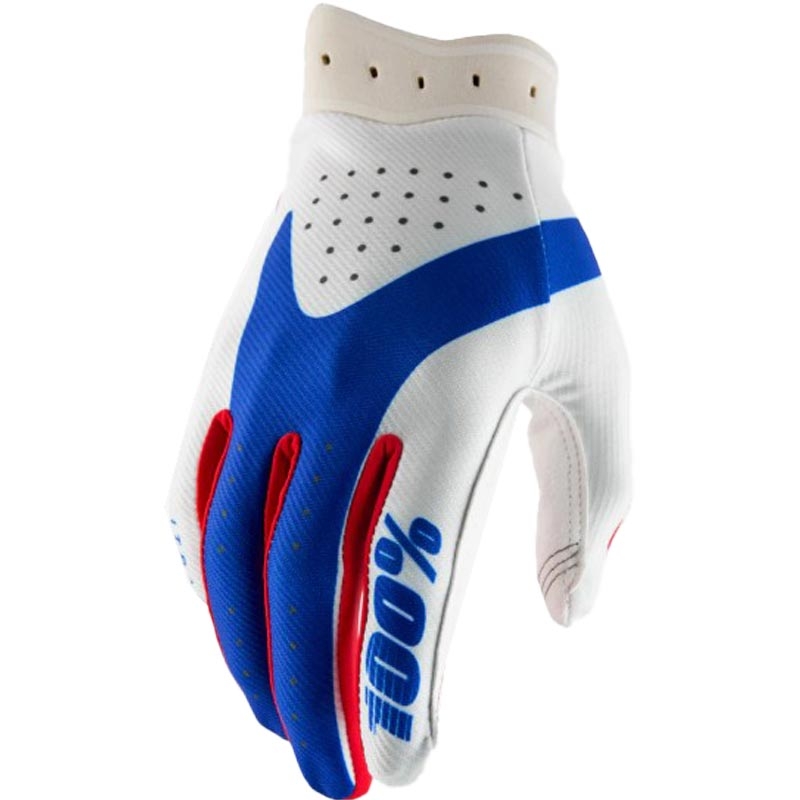 Motokrossi kindad 100% iTrack punane-valge-sinine
