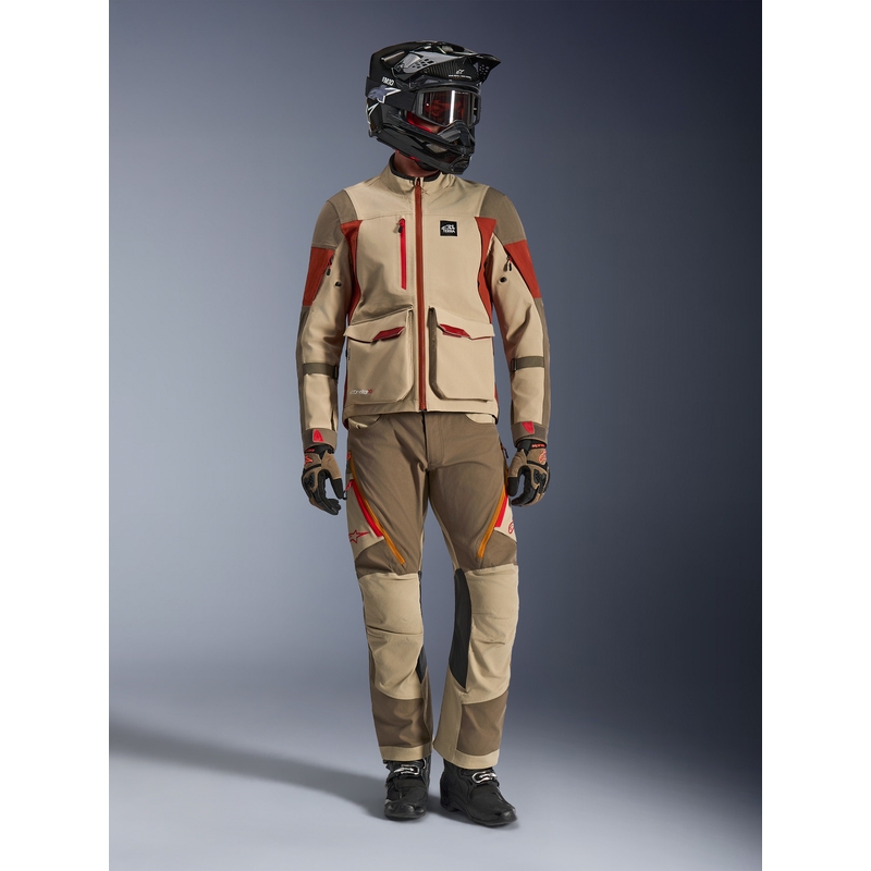 Alpinestars Maxdura Drystar XF mootorratta jope pruun-oranž