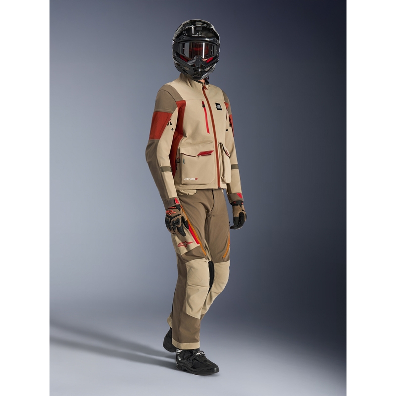 Alpinestars Maxdura Drystar XF mootorratta jope pruun-oranž