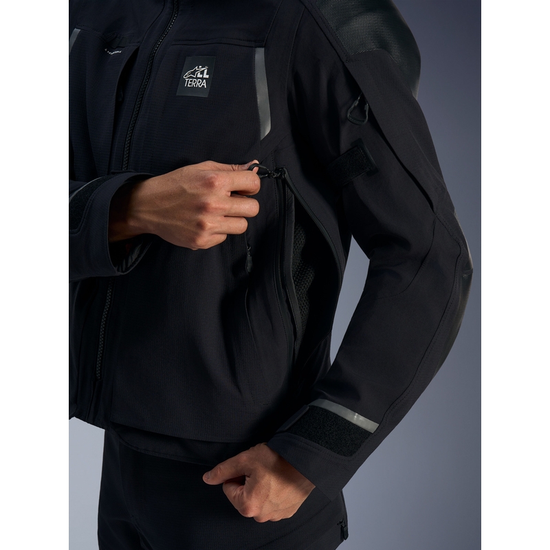 Alpinestars Andes PRO Drystar XF mootorratta jope must-tumehall