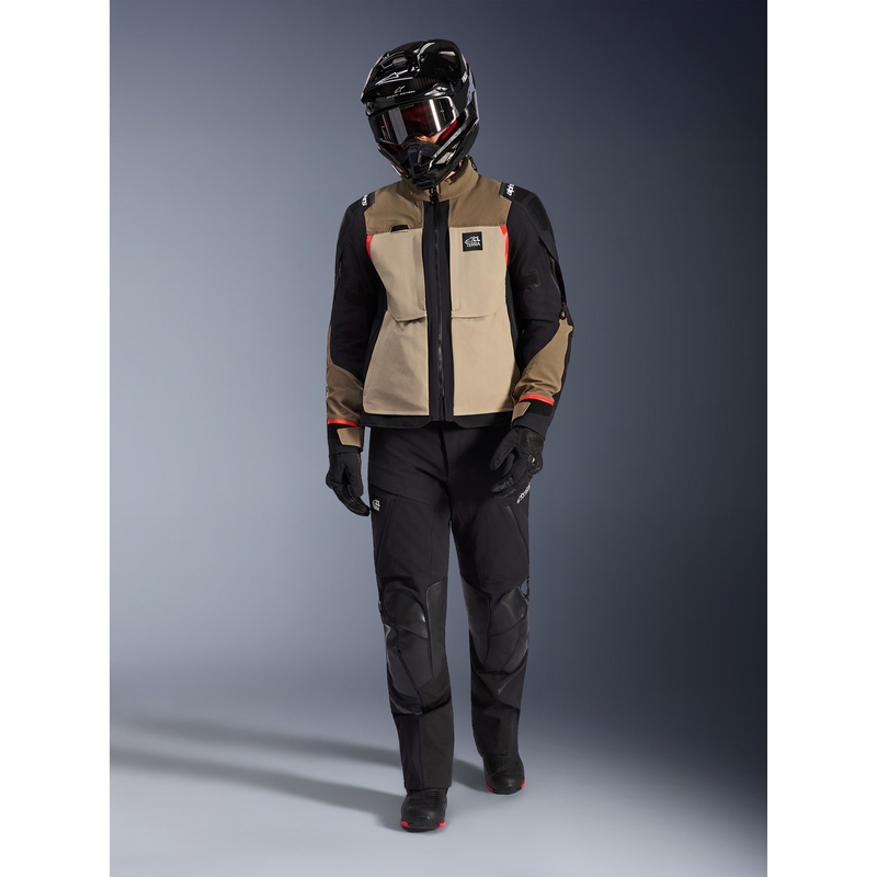 Alpinestars Andes PRO Drystar XF mootorratta jope pruun-must-oranž