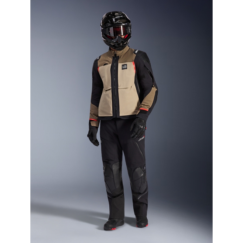 Alpinestars Andes PRO Drystar XF mootorratta jope pruun-must-oranž