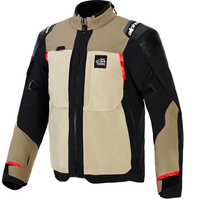 Alpinestars Andes PRO Drystar XF mootorratta jope pruun-must-oranž