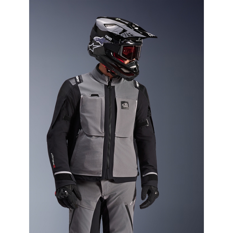 Alpinestars Andes PRO Drystar XF Mootorratta Jope Tumehall-Must