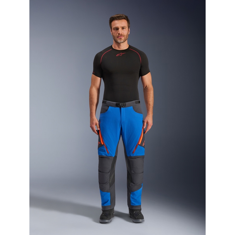 Alpinestars Maxdura Dual mootorrattapüksid sini-tumehall-oranžid