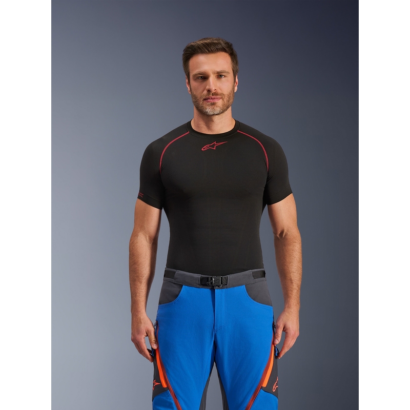 Alpinestars Maxdura Dual mootorrattapüksid sini-tumehall-oranžid