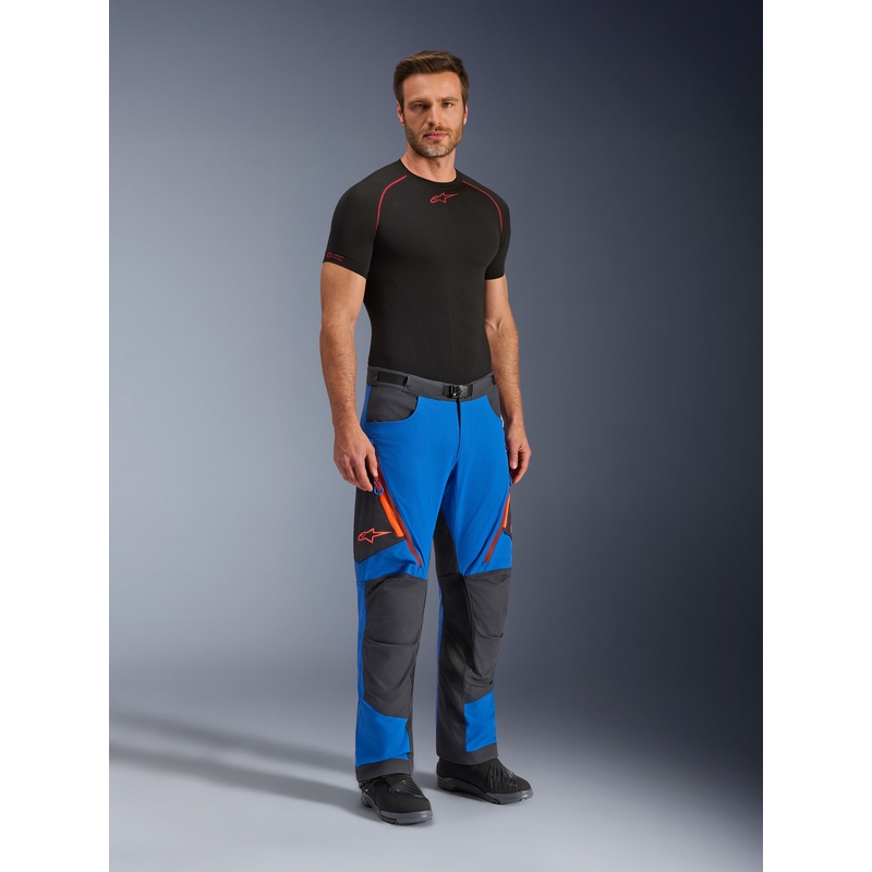 Alpinestars Maxdura Dual mootorrattapüksid sini-tumehall-oranžid
