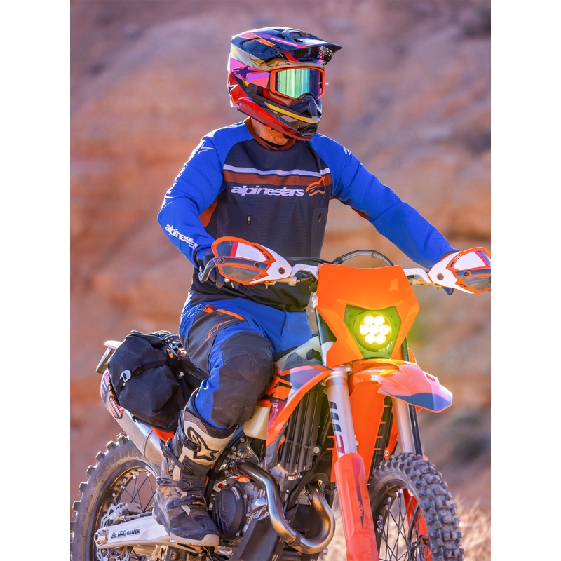 Alpinestars Maxdura Dual mootorrattapüksid sini-tumehall-oranžid