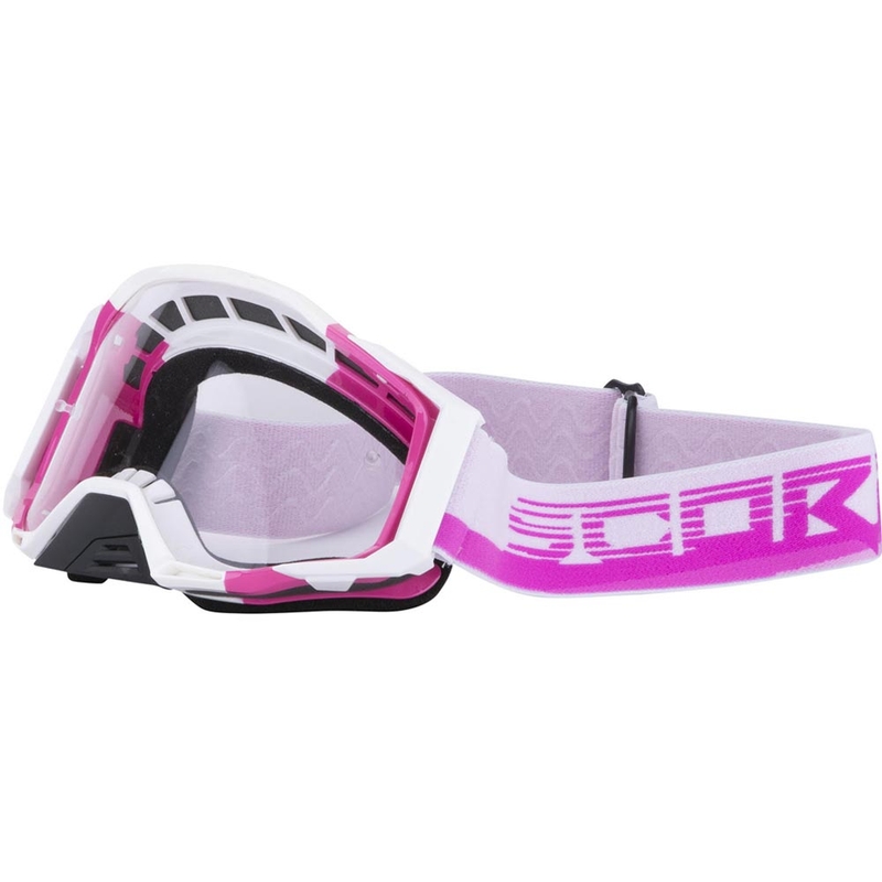 Scorpion MX mask motokrossiprillid roosa-valge