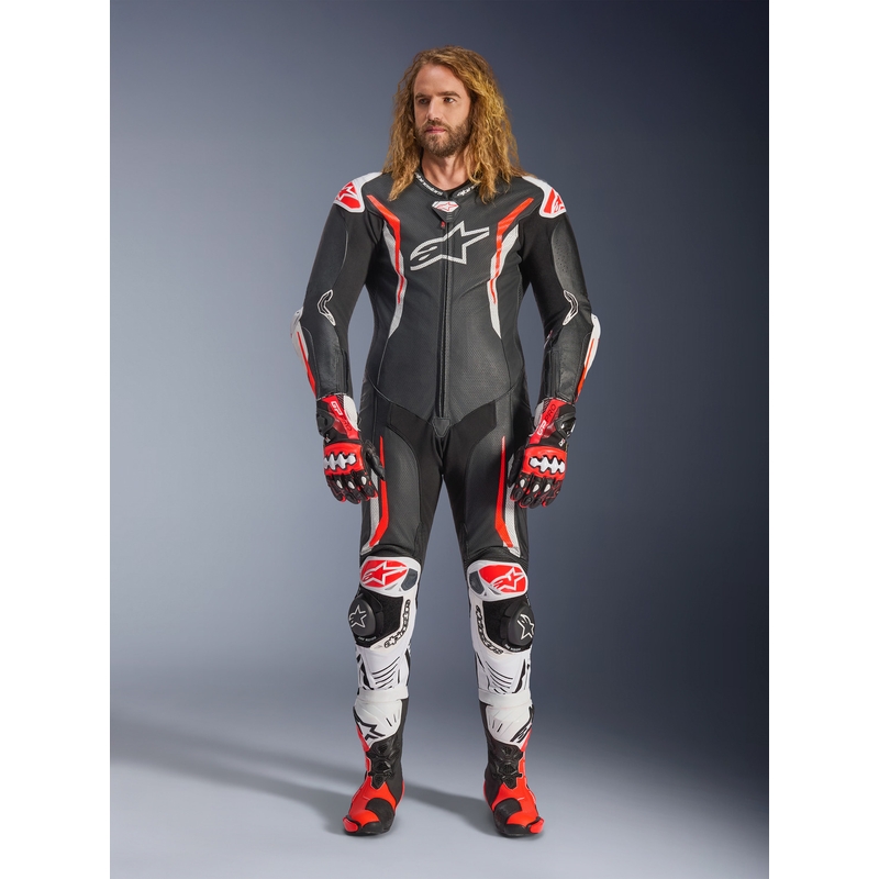 Alpinestars GP TECH V5 nahkkombinesoon must-valge-punane