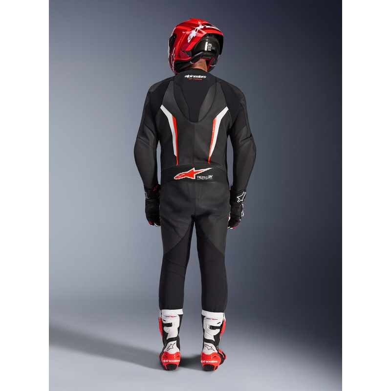 Alpinestars GP FORCE V2 ühes tükis mootorrattaülikond must-valge-fluopunane