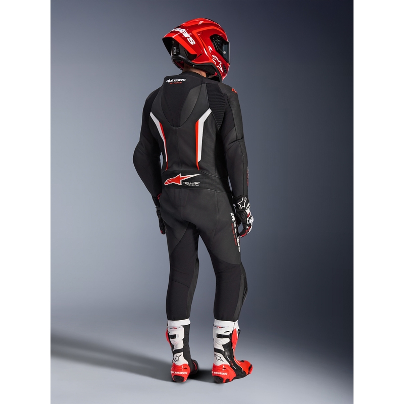 Alpinestars GP FORCE V2 ühes tükis mootorrattaülikond must-valge-fluopunane