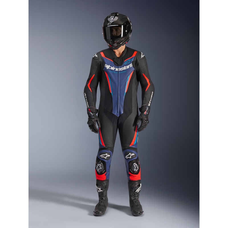 Alpinestars GP FORCE V2 ühes tükis mootorrattaülikond must-sinine-fluopunane-