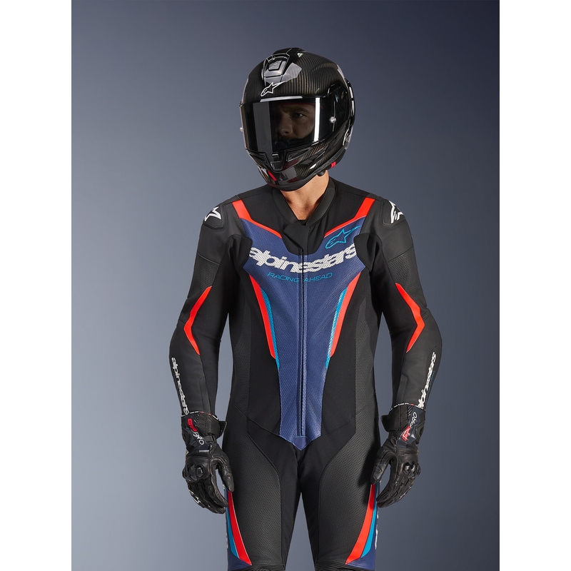 Alpinestars GP FORCE V2 ühes tükis mootorrattaülikond must-sinine-fluopunane-