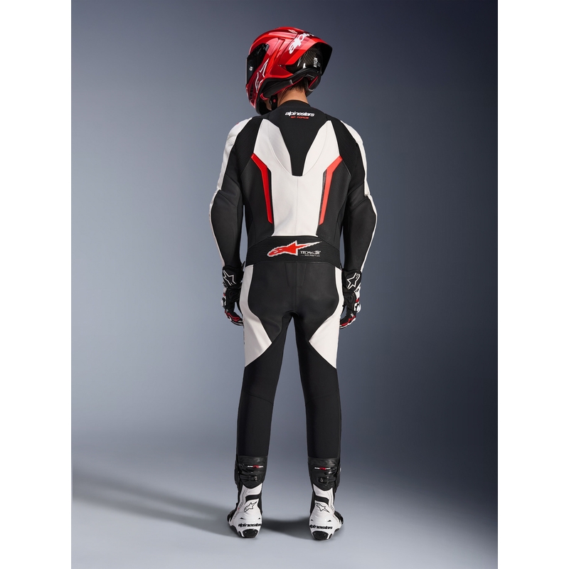 Alpinestars GP FORCE V2 ühes tükis mootorrattaülikond valge-must-fluopunane