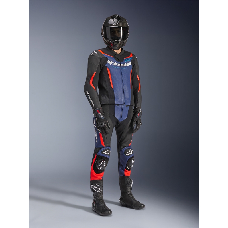 Alpinestars GP Force V2 kaheosaline mootorrattaülikond must-sinine-fluopunane