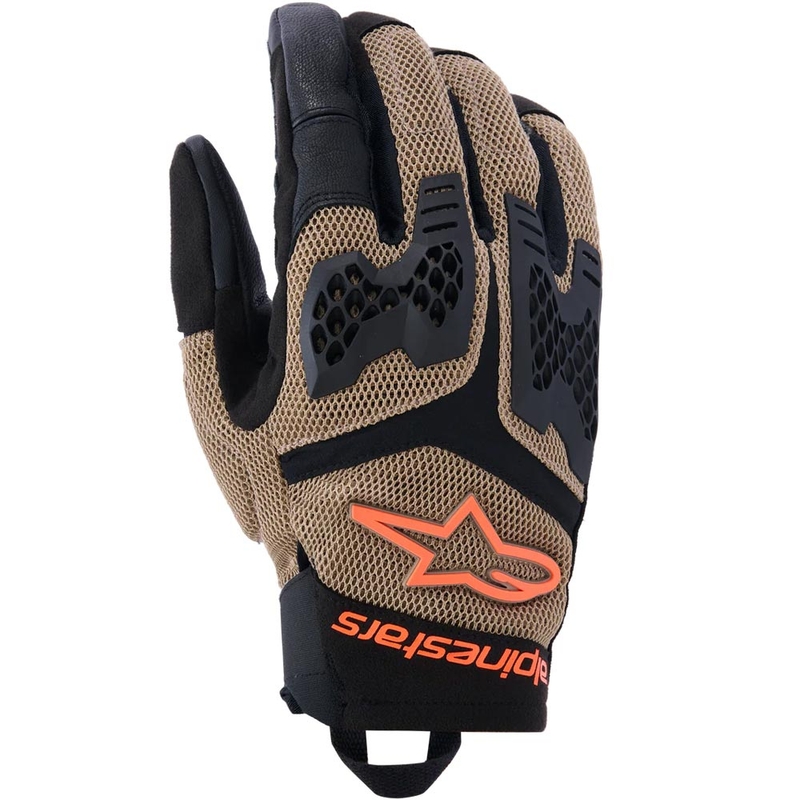 Alpinestars Manti Air mootorratta kindad tume khaki-must-fluororanž