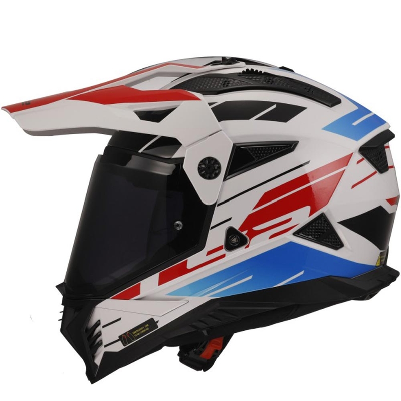 Enduro mootorratta kiiver LS2 MX702 PIONEER II NAMIB valge-sinine-punane