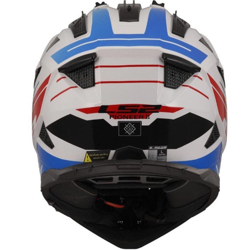 Enduro mootorratta kiiver LS2 MX702 PIONEER II NAMIB valge-sinine-punane