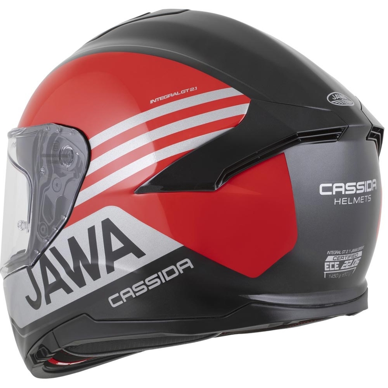Cassida Integral GT 2.1 Jawa Sport täismaskiiver must-pärlpunane-hõbedane
