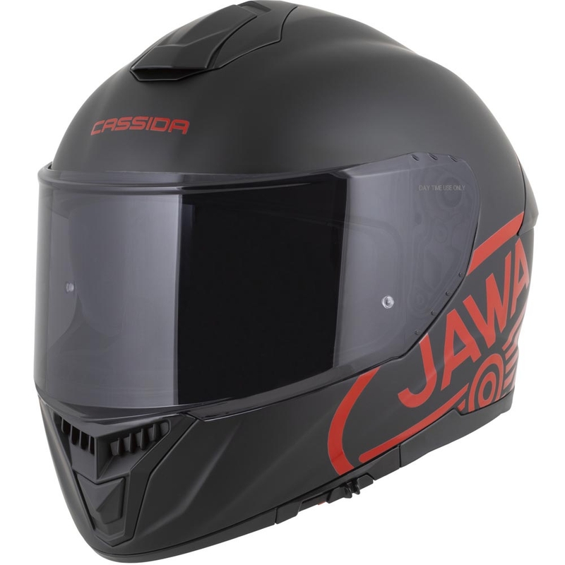 Cassida Integral GT 2.1 Jawa Solid täismaski mootorrattakiiver, matt must-läikiv punane