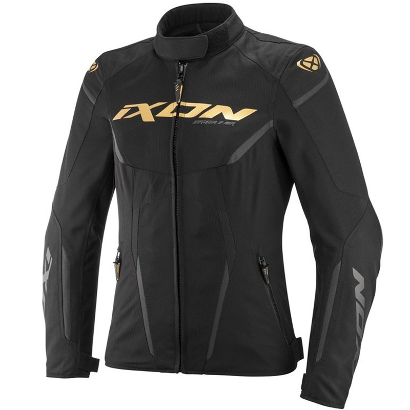 Naiste mootorrattajakk IXON Striker 2 Air WP Lady must-kuldne