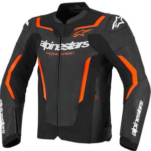 Alpinestars GP Force V2 Airflow nahkjakk must-fluorestseeriv punane-valge