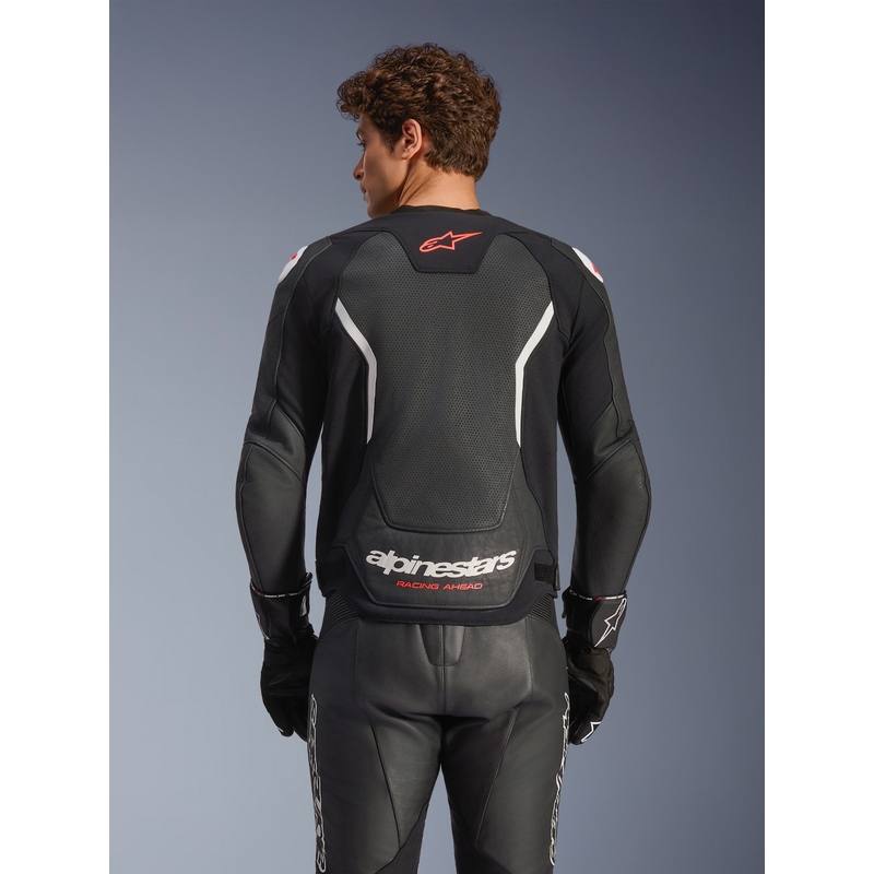 Alpinestars GP Force V2 Airflow nahkjakk must-valge