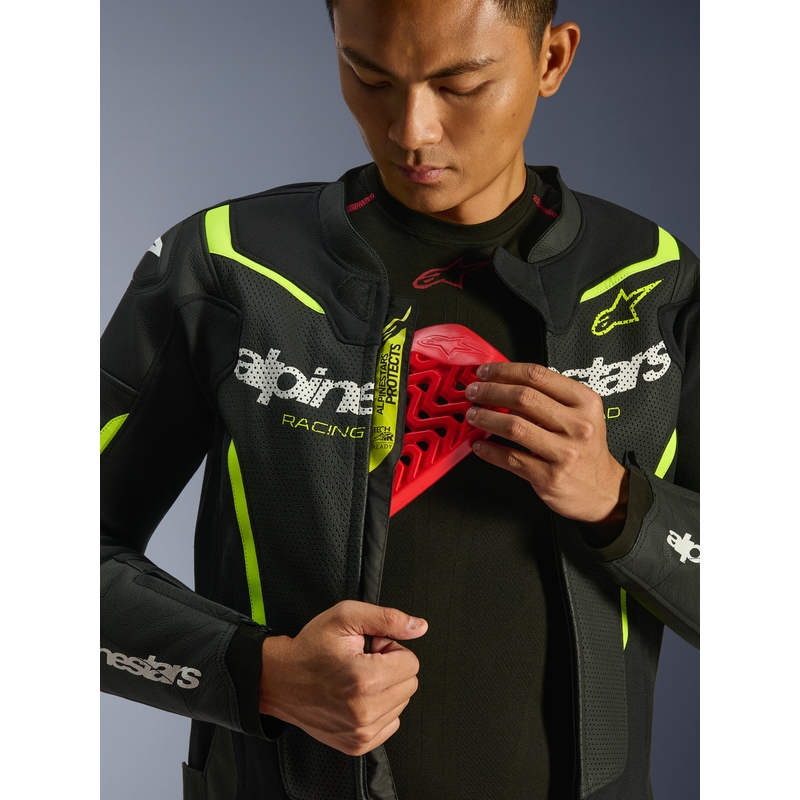 Alpinestars GP Force V2 Airflow nahkjakk must-kollane