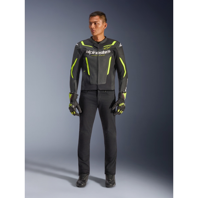 Alpinestars GP Force V2 Airflow nahkjakk must-kollane