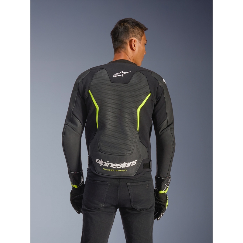 Alpinestars GP Force V2 Airflow nahkjakk must-kollane